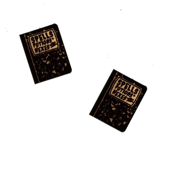 VINCA Spell Book Earrings, Black, OS, NWT - Picture 3 of 6